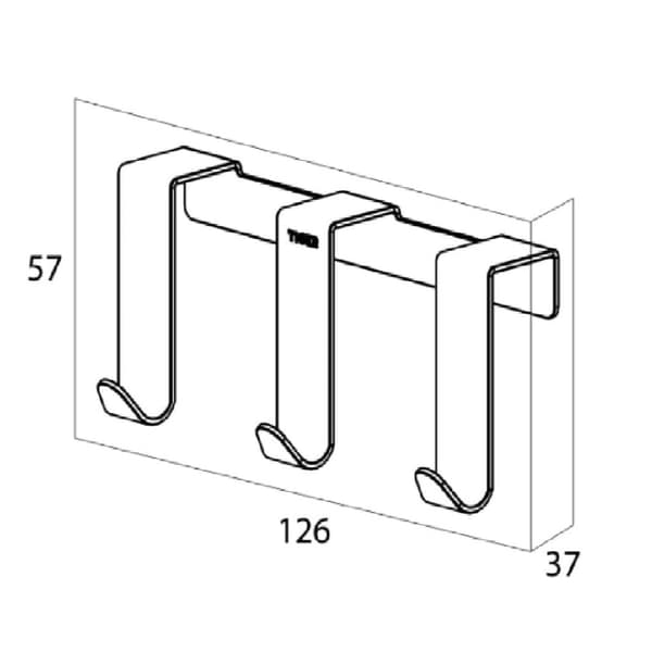 Tiger Basic Dørkrok 20 mm Børstet stål