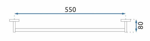 Enkelsidig handdukshängare Guld 332917A