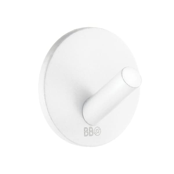 Beslagsboden Enkel Krok 1080/4 selvklebende Hvit