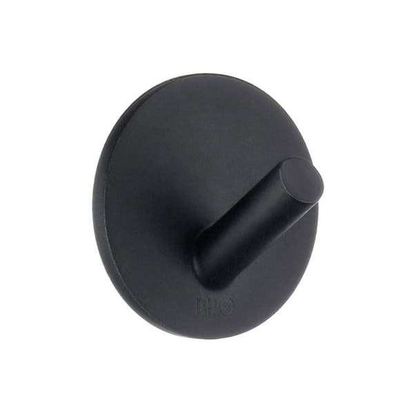 Beslagsboden Enkel Krok 1080/4 selvklebende Svart matt