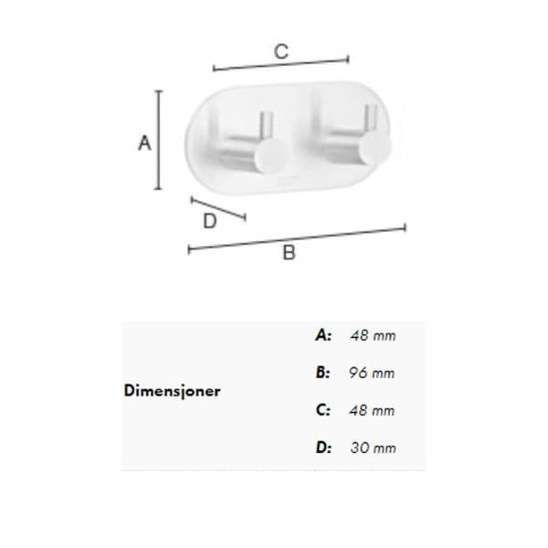 Beslagsboden 1102 Dobbel Krok selvklebende