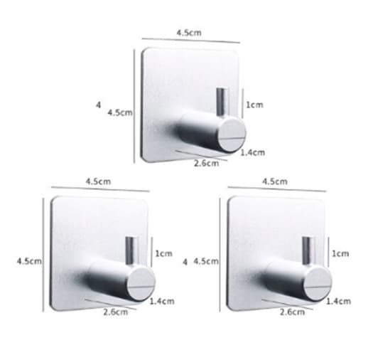 HANDDUKSGALGARE METALL SET Silver 3 delar