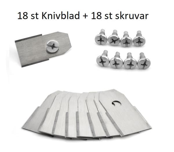 18 st Knivblad till Husqvarna Automower Gardena Silver Robotgräsklippare