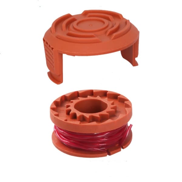 INF 6-pack erstatningssneller med trimmertråd for Worx WA0010 gresstrimmer Oransje