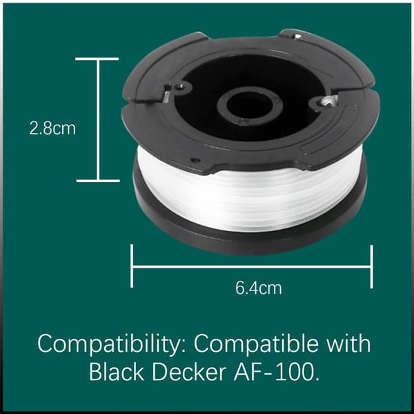 INF Trimmerspole med hætte og fjeder til trådtrimmere Black Decker AF-100