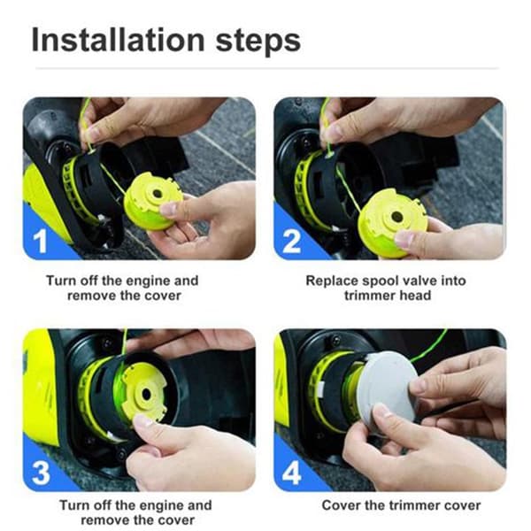 INF 4-pakke erstatningssneller for RYOBI String Trimmer Weed Eater Grønn