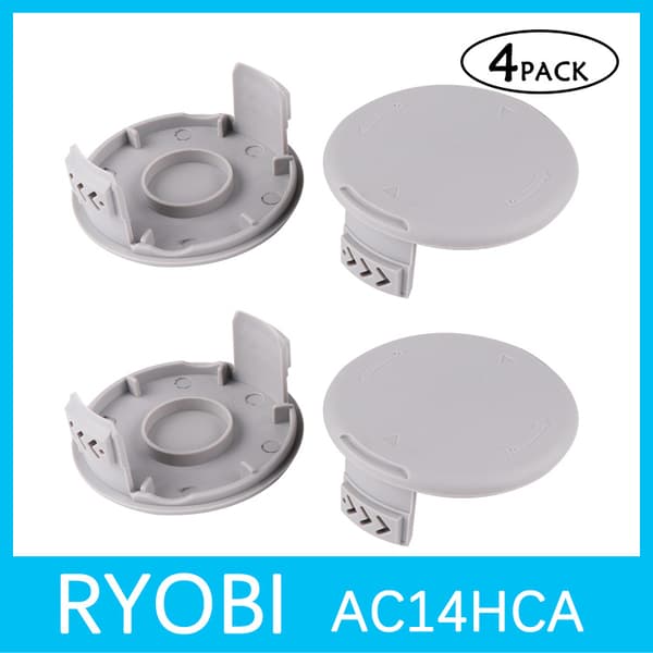 INF 4-pack skyddskåpor för trådspolar på grästrimmer GråRYOBI AC80RL3/AC14RL3A