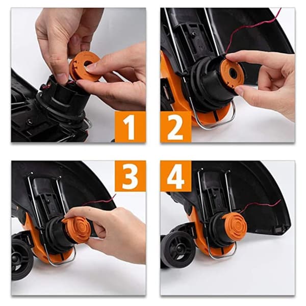 INF 3-pakke udskiftningstrimmer spolehætter til WORX WA0010 græstrimmer Orange