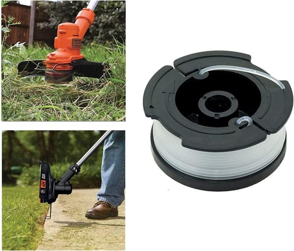 INF Trådsneller for Black & Decker gresstrimmere, 6 stk. Sort