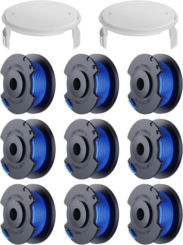 INF 9-pack trimmerspolar med 2 skyddslock för RYOBI trådtrimmer Flerfärgad