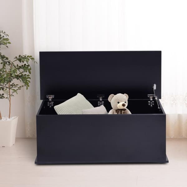 Rootz kiste med hængslet - Sort - Spånplade - 15,74 cm x 39,37 cm x 15,74 cm