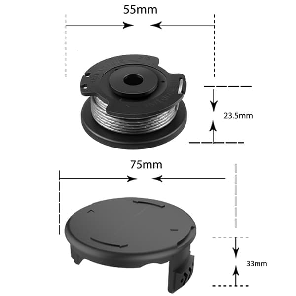 INF Erstatningssnelle og linedekselsett for Bosch Easy GrassCut 18-230 trimmere