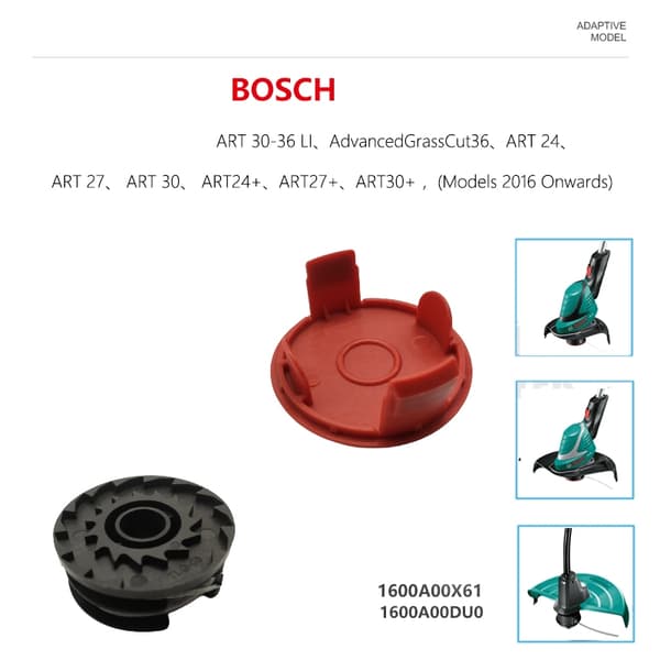INF Erstatningssnellelinje og dekselsett for Bosch gresstrimmere