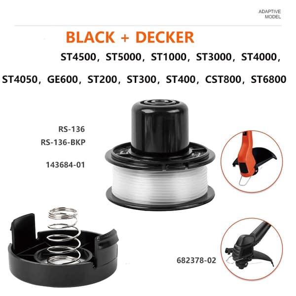 INF Erstatningsspoleline til Black+Decker String Trimmer