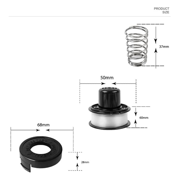 INF Erstatningsspoleline til Black+Decker String Trimmer