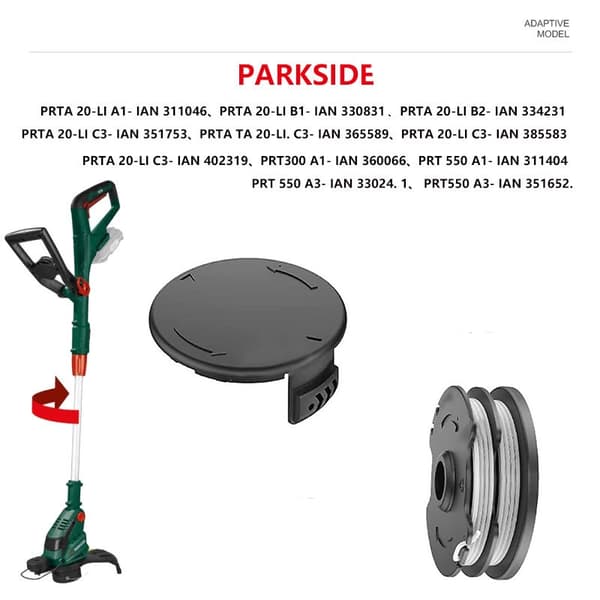 INF Erstatningssnellelinje og dekselsett for gresstrimmere ved parken 6 spools