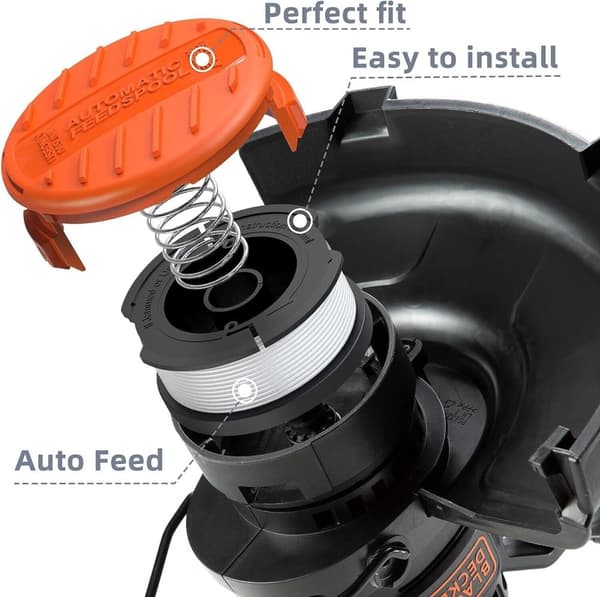 INF Ersättning Trimmer Line Spool Set för BLACK+DECKER AF-100 10 spools