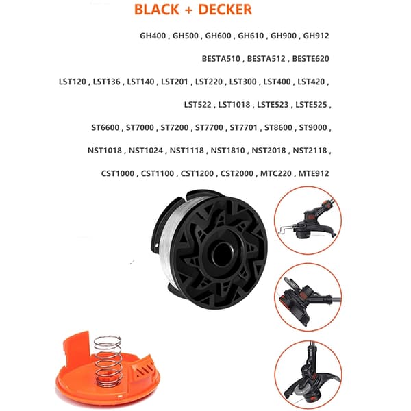 INF Ersättning Trimmer Line Spool Set för BLACK+DECKER AF-100 10 spools