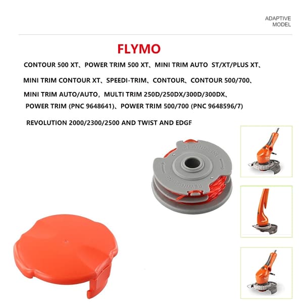 INF FLY021 Trimmerspole och linbyte för Flymo
