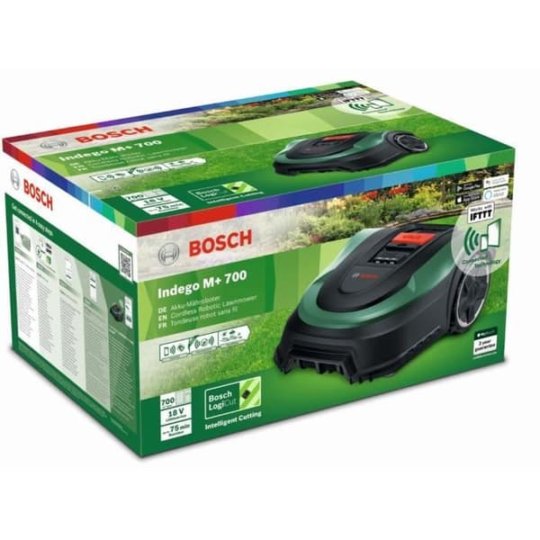 Robotgräsklippare - BOSCH - Indego M+ 700 - Självgående - 700 m² - 3 blad