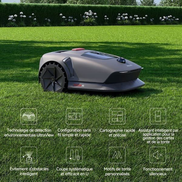 MOVA 1000 Robot Gräsklippare Installation utan Trådar 3D-LiDAR kartläggning upp till 1000 m² Intelligent Hinderdodning