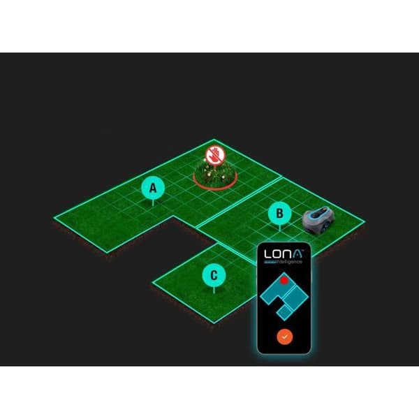 Robotgräsklippare - GARDENA - Smart SILENO Free 800 - Utan begränsningskablar - Yta 800 m² - Inkluderar smart Gateway