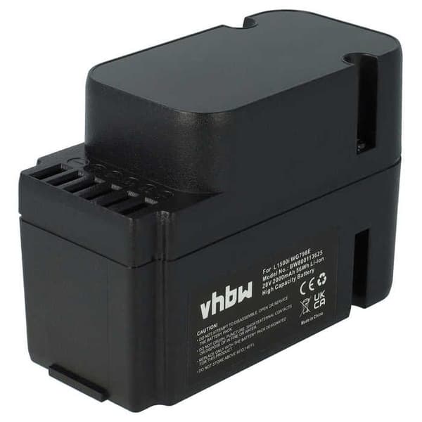 vhbw Batteri kompatibel med Worx Landroid L1500i WG798E, M 500B WG755E, M WG794E, M WG794EDC robotgräsklippare (2000mAh, 28V, Li-ion)