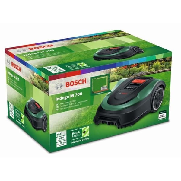 BOSCH robotgräsklippare - Indego M 700 - Batteridriven - Självgående - 19 cm - Robotgräsklippare