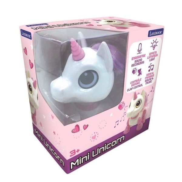 Power Unicorn Mini - Robot enhörning med ljus- och ljudeffekter, handklickkontroll, upprepa