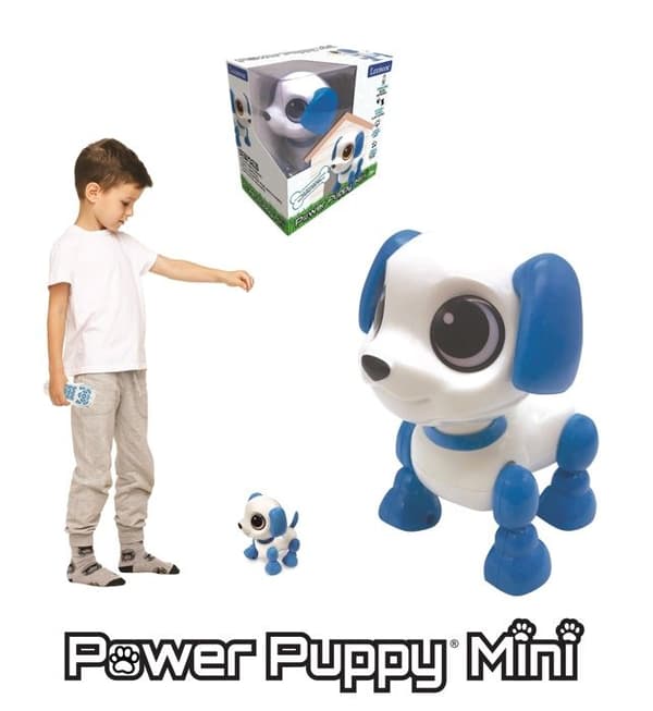 Power Puppy Mini - Robothund med ljus- och ljudeffekter, handklickkontroll, upprepa