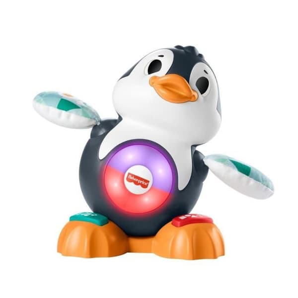 Fisher -Price - Valentine the Penguin Linkimals, musikleksak med lampor, rörelser och sånger - Leksak för tidigt lärande - Från 9 månader