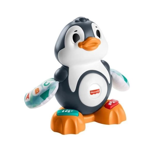 Fisher -Price - Valentine the Penguin Linkimals, musikleksak med lampor, rörelser och sånger - Leksak för tidigt lärande - Från 9 månader