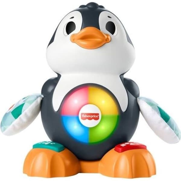 Fisher -Price - Valentine the Penguin Linkimals, musikleksak med lampor, rörelser och sånger - Leksak för tidigt lärande - Från 9 månader Monivärinen