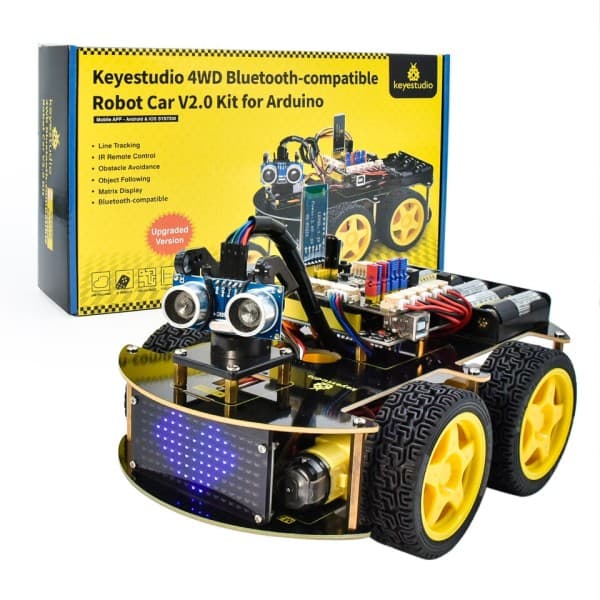 Keyestudio 4WD Multi BT Robot Car Kit V2.0 W/LED Display För Arduino ...