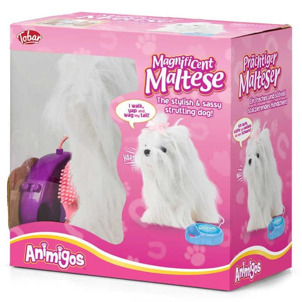 Animigos Teddybjørn / Kosedyr - Malteser Hund