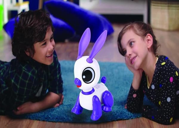 Power Rabbit Mini - Kaninrobot med ljus- och ljudeffekter, handklappningskontroll, upprepning
