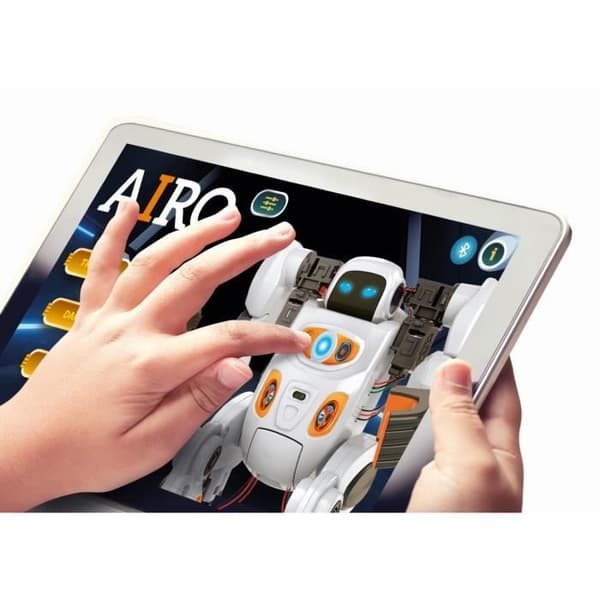 CLEMENTONI - AIRO, Robot med artificiell intelligens - Känner igen gester och röster - Rörelser - Dedikerad applikation med algor