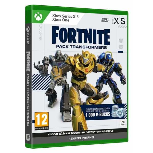 Xbox One / Series X Videospel Fortnite Pack Transformers (FR) Nedladdningskod
