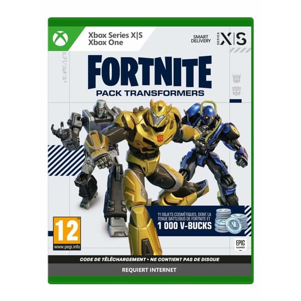 Xbox One / Series X Videospel Fortnite Pack Transformers (FR) Nedladdningskod