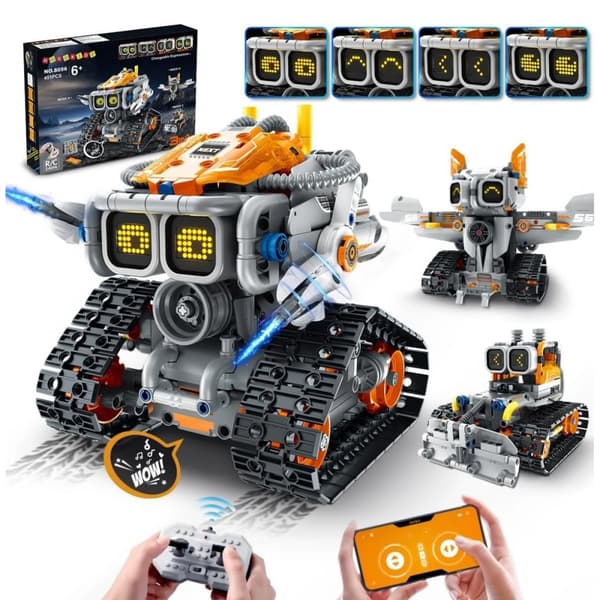 3 i 1 Robot, Udtryksfulde Digitale Øjne, Fjernbetjening & App Support,3 i 1 robot