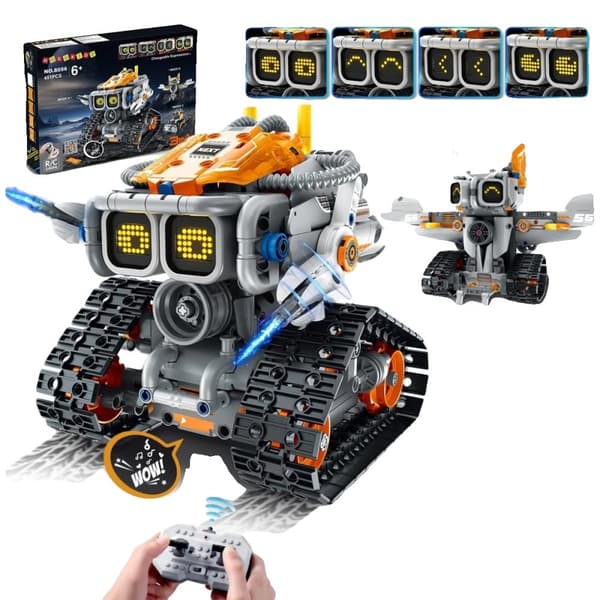 3 i 1 Robot, Udtryksfulde Digitale Øjne, Fjernbetjening & App Support,3 i 1 robot