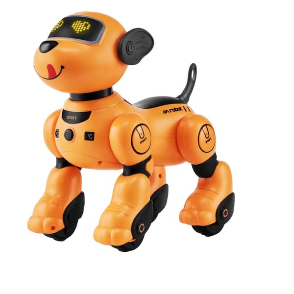 Kaukosäätöinen robottikoira-lelu, Seurantatila, Ääniohjaus, Ohjelmoitavat toiminnot,Ääniohjauksella