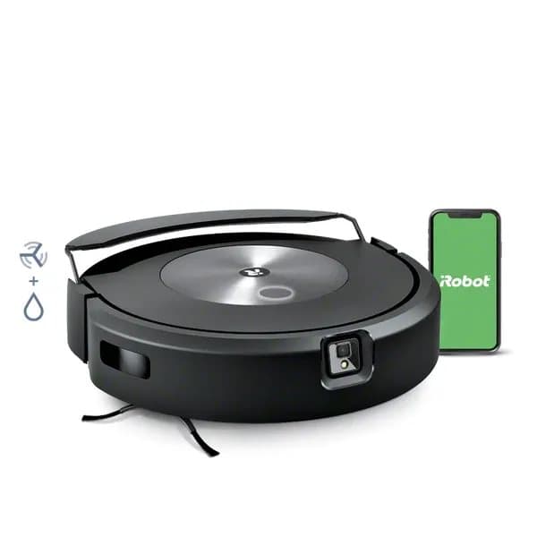 iRobot Roomba Combo j7 Robotstøvsuger med gulvmoppe Sort, Rustfritt stål