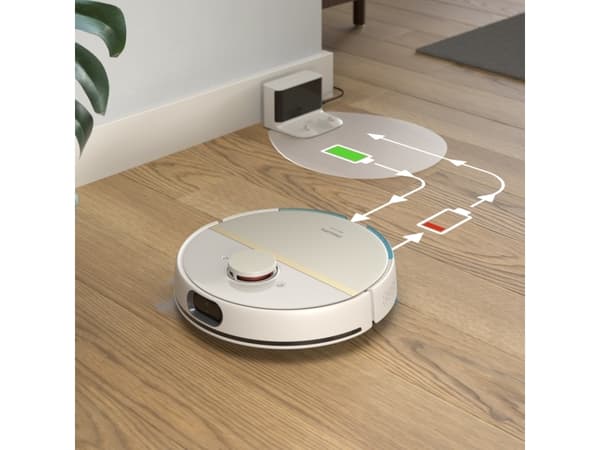 Philips HomeRun 7000 Aqua XU7000 - Støvsuger - robotlignende - uten pose - silke hvit/gull inkludert lader