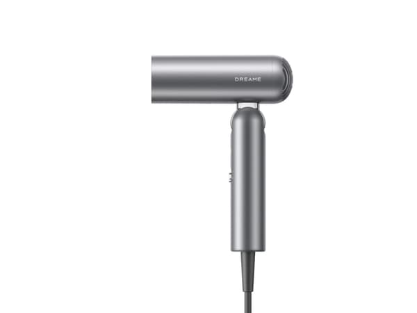 Dreame Pocket, 110 000 rpm, 70 m/s, 50 m³/h, 57 °C, 60 dB, harmaa