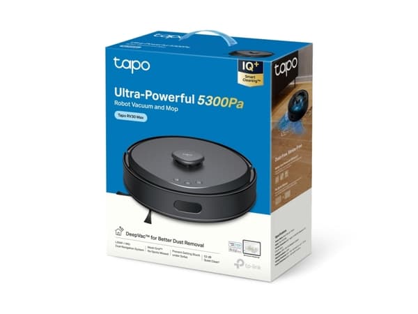 TP-Link Tapo RV30 Max, Uten pose, Sort, Rund, 0,3 l, 55 dB, 0,3 l