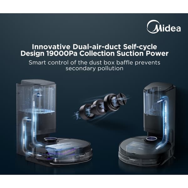 Midea Robotdammsugare S8+ med Dockningstation