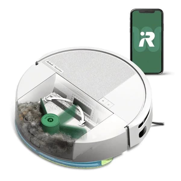 iRobot Roomba 205 DustCompactor robotstøvsuger med gulvmopp – hvit Hvit