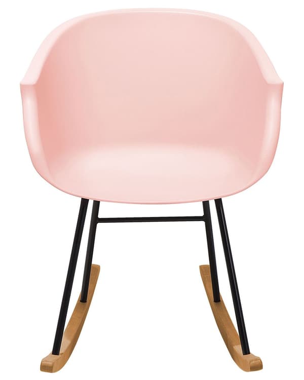 Gungstol Rosa Syntetiskt Säte Metallben Modern Stil