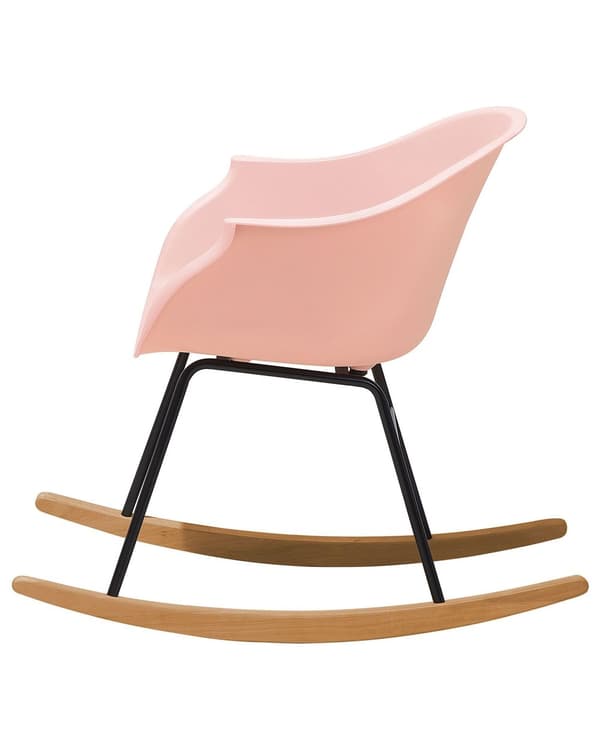 Gungstol Rosa Syntetiskt Säte Metallben Modern Stil